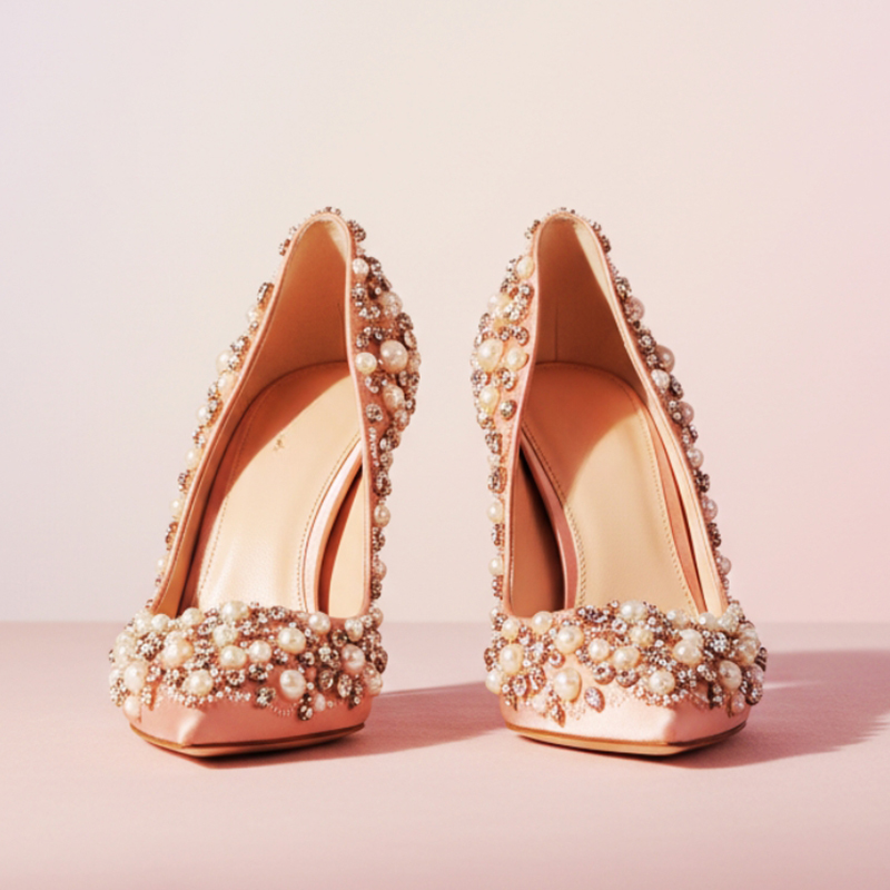 Pearl Embroidered Pumps-template