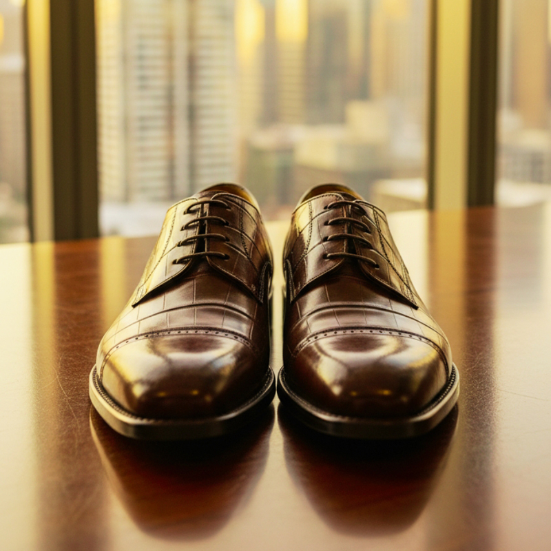 Leather Oxford Shoes-template